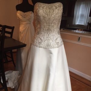 Strapless Embroidered Wedding gown